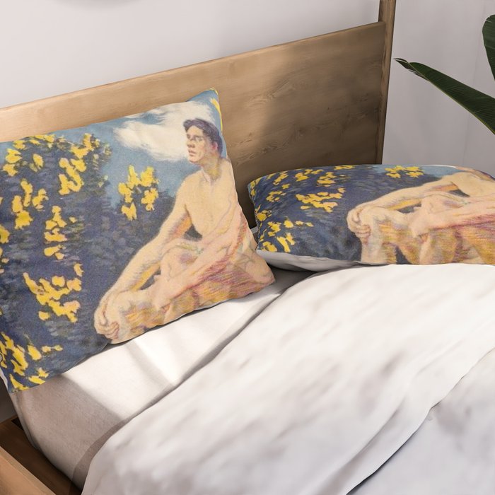 âI will sing the song of companionshipâ Leaves of Grass by Margaret Cook Pillow Sham Gallery Image 2