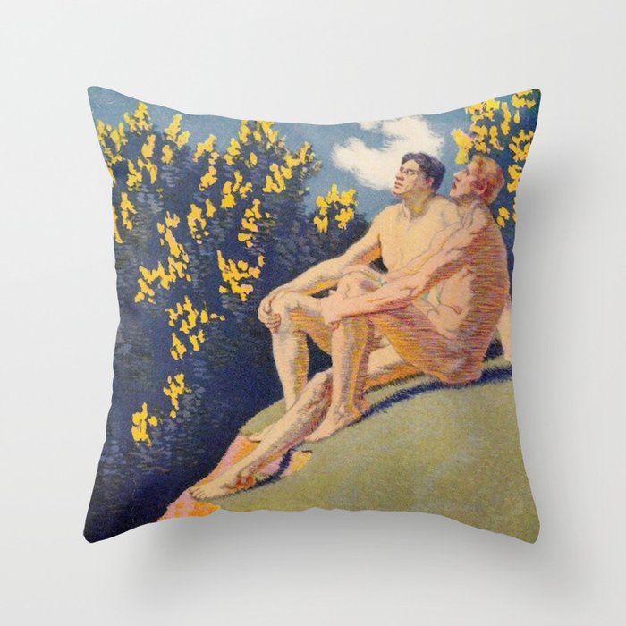 âI will sing the song of companionshipâ Leaves of Grass by Margaret Cook Throw Pillow Gallery Image 6
