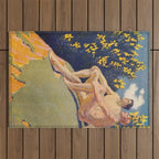 âI will sing the song of companionshipâ Leaves of Grass by Margaret Cook Outdoor Rug Gallery Image 1