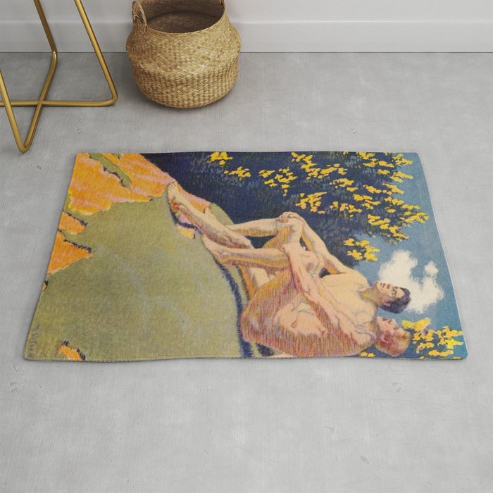 âI will sing the song of companionshipâ Leaves of Grass by Margaret Cook Rug Gallery Image 1