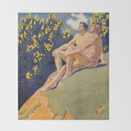 âI will sing the song of companionshipâ Leaves of Grass by Margaret Cook Throw Blanket Gallery Image 2