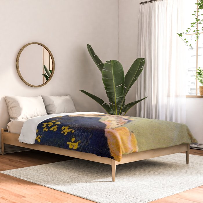 âI will sing the song of companionshipâ Leaves of Grass by Margaret Cook Comforter Gallery Image 2