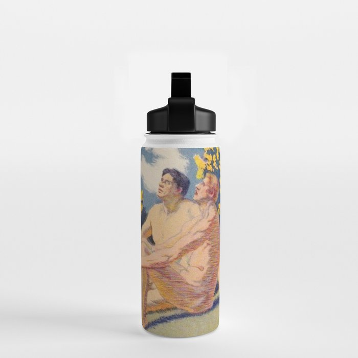 âI will sing the song of companionshipâ Leaves of Grass by Margaret Cook Water Bottle Gallery Image 2