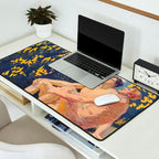 âI will sing the song of companionshipâ Leaves of Grass by Margaret Cook Desk Mat Gallery Image 2
