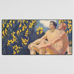 âI will sing the song of companionshipâ Leaves of Grass by Margaret Cook Desk Mat Gallery Image 3