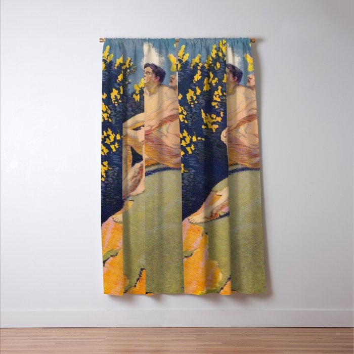 âI will sing the song of companionshipâ Leaves of Grass by Margaret Cook Window Curtain Gallery Image 3