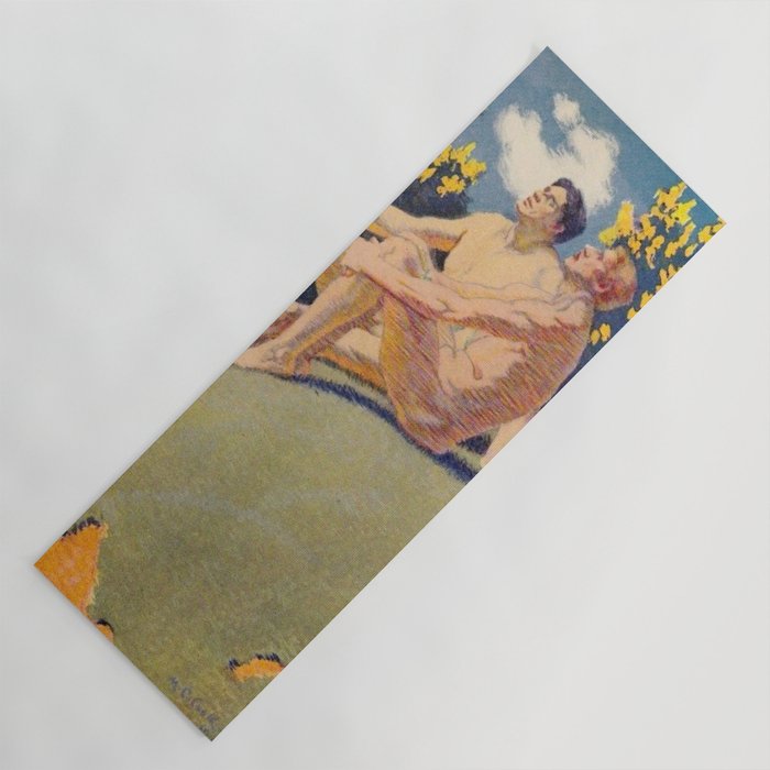 âI will sing the song of companionshipâ Leaves of Grass by Margaret Cook Yoga Mat Gallery Image 1