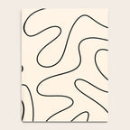 Squiggle Abstract Minimalist Modern Pattern in Black and Almond Cream Notebook Gallery Image 4