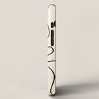 Squiggle Abstract Minimalist Modern Pattern in Black and Almond Cream iPhone Case Gallery Image 2