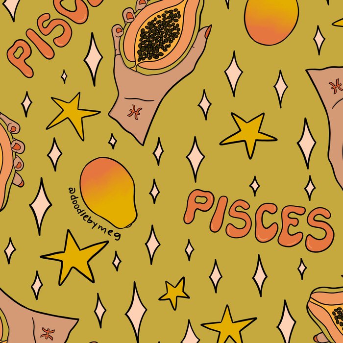 Pisces Papaya Print Coffee Mug Gallery Image 2