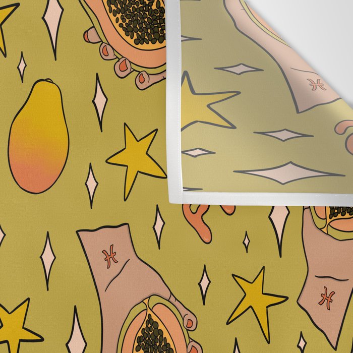 Pisces Papaya Print Wall Tapestry Gallery Image 3