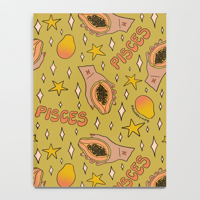 Pisces Papaya Print Notebook Gallery Image 4