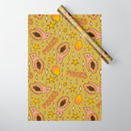 Pisces Papaya Print Wrapping Paper Gallery Image 1