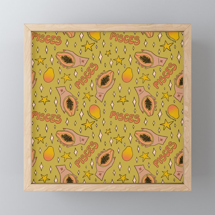 Pisces Papaya Print Mini Art Print Gallery Image 1