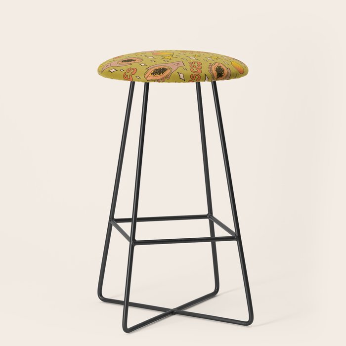 Pisces Papaya Print Stool Gallery Image 1