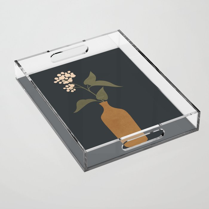 Minimal Abstract Art Vase Flower 10 Acrylic Tray Gallery Image 1