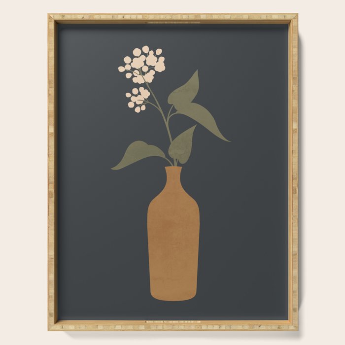 Minimal Abstract Art Vase Flower 10 Serving Tray Gallery Image 1