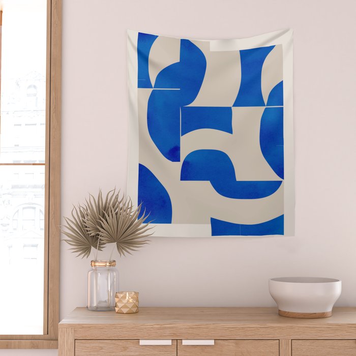 Minimal Geometric Shapes 230 Wall Tapestry Gallery Image 2