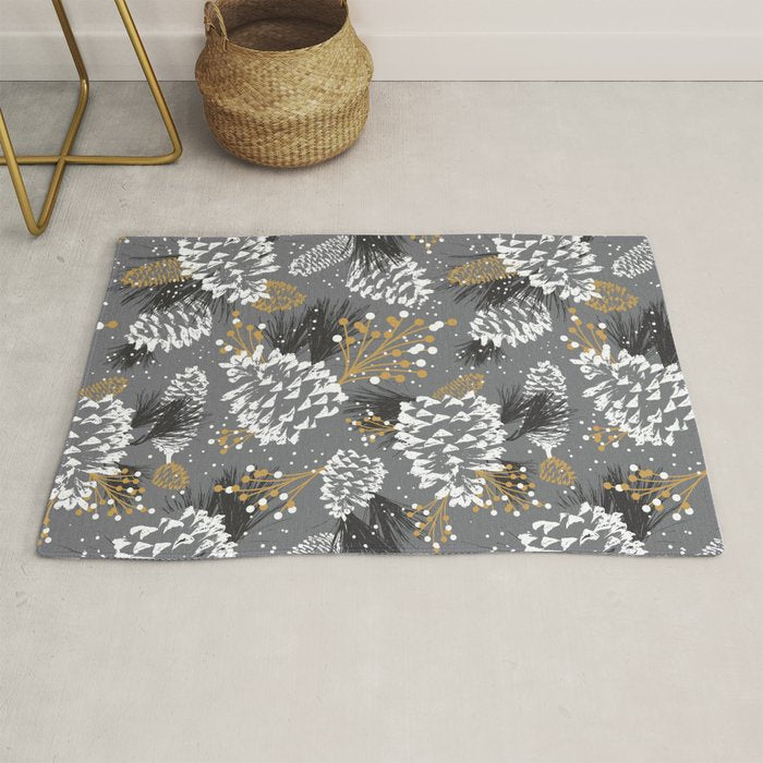 Festive Forest - Grey Rug Gallery Image 1