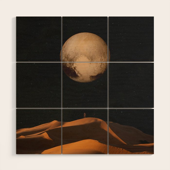 a Golden space glimpse Wood Wall Art Gallery Image 1