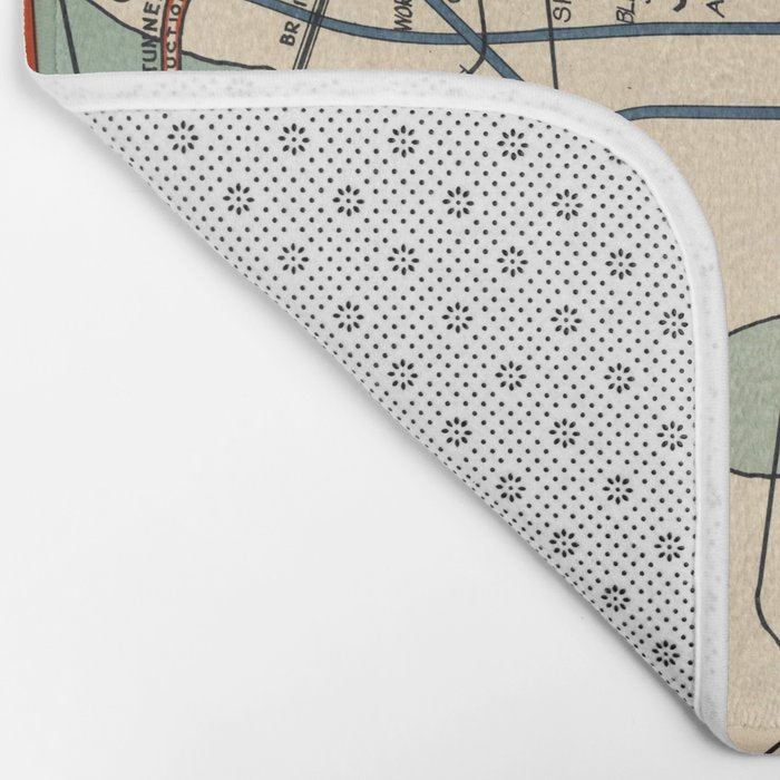Vintage NYC Subway Map (1918) Bath Mat Gallery Image 2