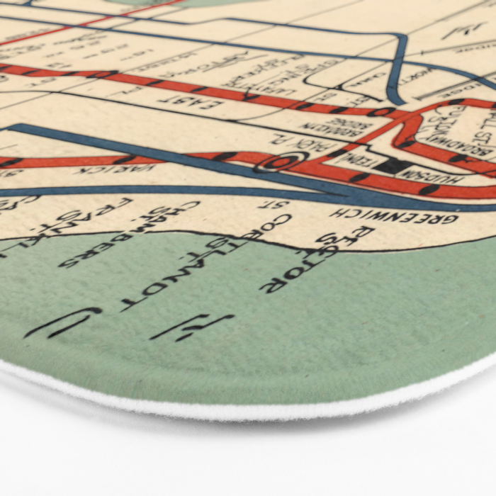 Vintage NYC Subway Map (1918) Bath Mat Gallery Image 3
