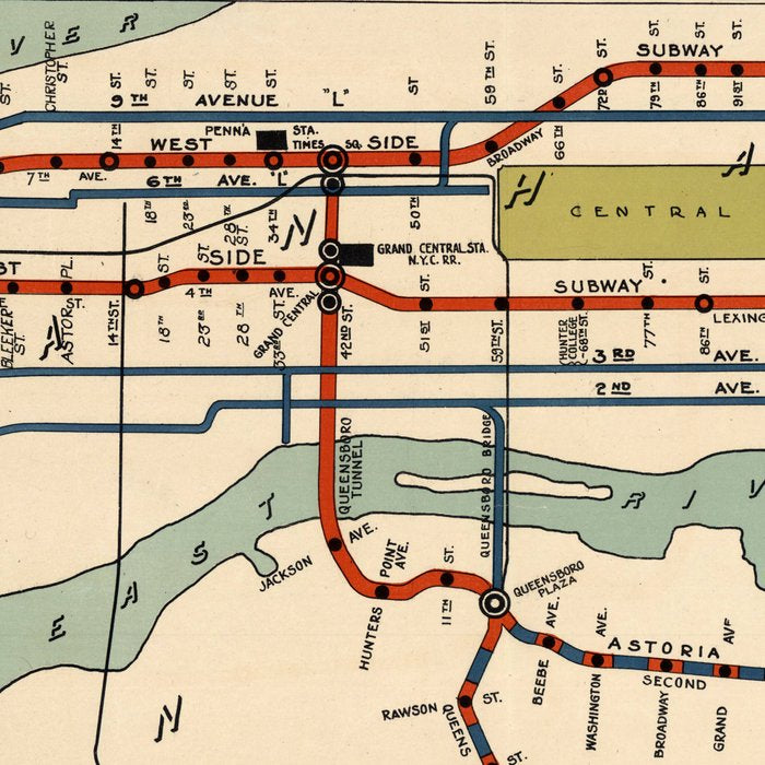Vintage NYC Subway Map (1918) Coffee Mug Gallery Image 2