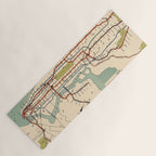 Vintage NYC Subway Map (1918) Yoga Mat Gallery Image 1