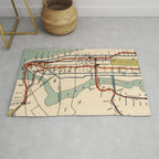 Vintage NYC Subway Map (1918) Rug Gallery Image 1