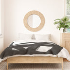 Knots Black & White Minimalist Ink Tribal Mid Century Pattern Dark Painting Pattern Duvet Cover Gallery Image 3