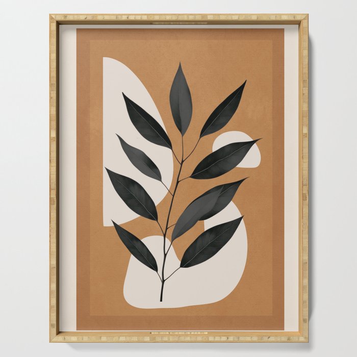 Minimalist Abstract Art Branch 4 Serving Tray Gallery Image 1