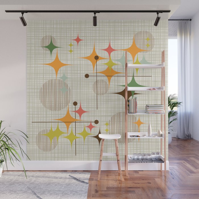 Starbursts and Globes 3 Wall Mural Gallery Image 1