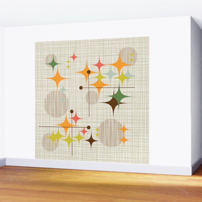 Starbursts and Globes 3 Wall Mural Gallery Image 2