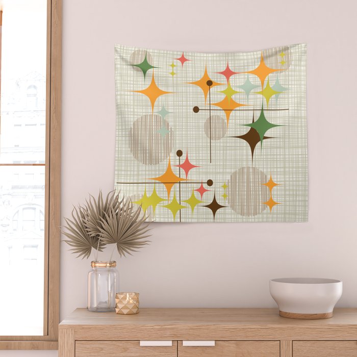 Starbursts and Globes 3 Wall Tapestry Gallery Image 2