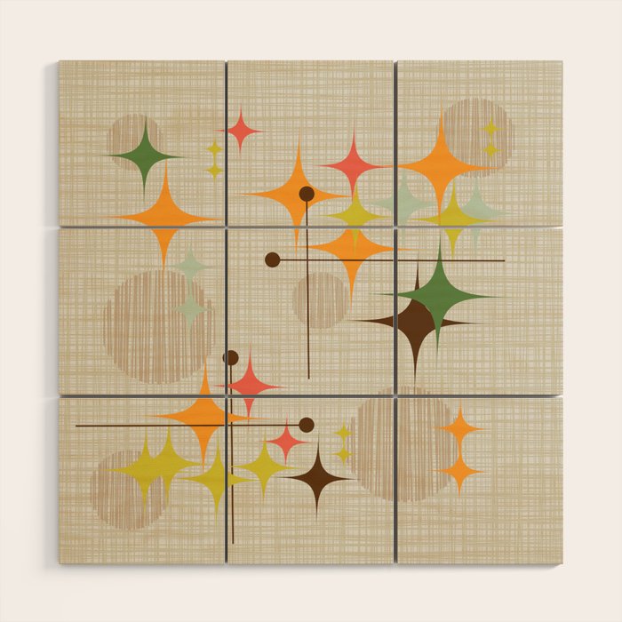 Starbursts and Globes 3 Wood Wall Art Gallery Image 1