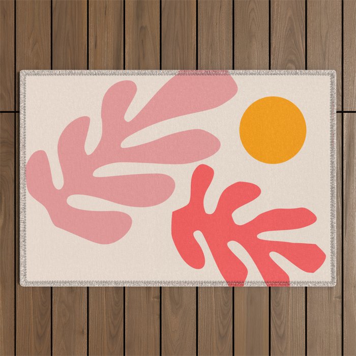 Henri Matisse - Leaves - Blush Outdoor Rug Gallery Image 1