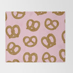Pretzel Pattern - Blush Throw Blanket Gallery Image 2