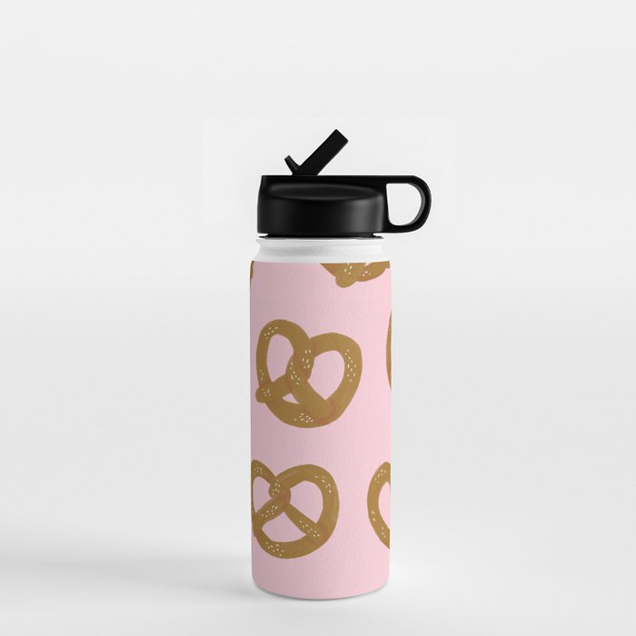 Pretzel Pattern - Blush Water Bottle Gallery Image 1
