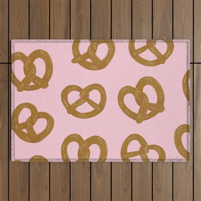 Pretzel Pattern - Blush Outdoor Rug Gallery Image 1