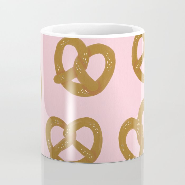 Pretzel Pattern - Blush Coffee Mug Gallery Image 4