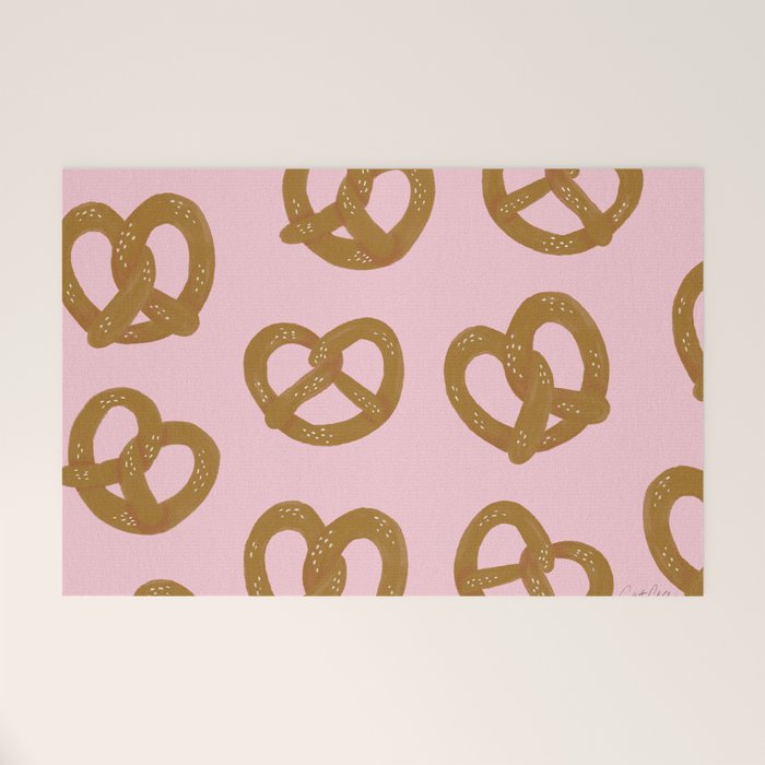 Pretzel Pattern - Blush Welcome Mat Gallery Image 1