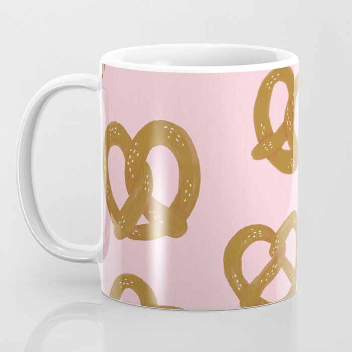 Pretzel Pattern - Blush Coffee Mug Gallery Image 3