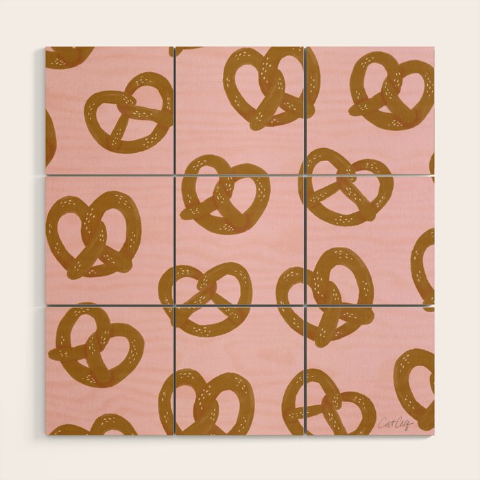 Pretzel Pattern - Blush Wood Wall Art Gallery Image 1