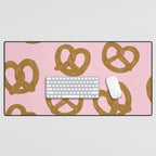 Pretzel Pattern - Blush Desk Mat Gallery Image 1