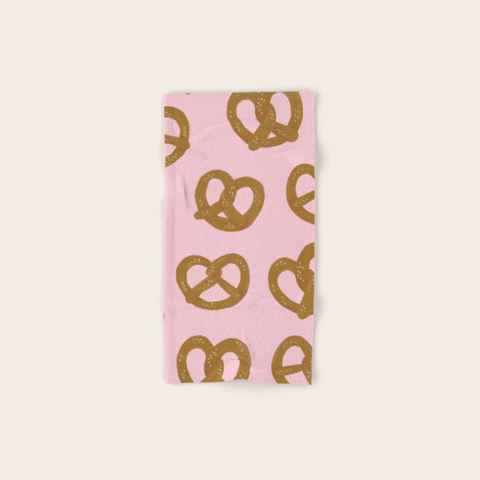 Pretzel Pattern - Blush Bath Towel Gallery Image 1