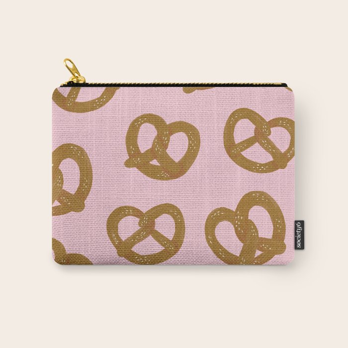 Pretzel Pattern - Blush Carry All Pouch Gallery Image 1
