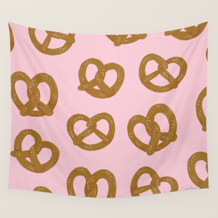 Pretzel Pattern - Blush Wall Tapestry Gallery Image 4