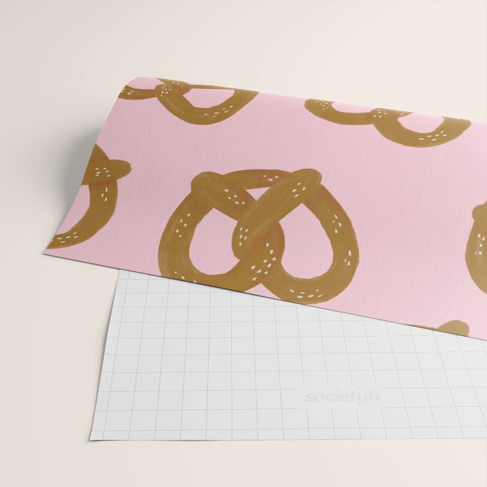 Pretzel Pattern - Blush Wrapping Paper Gallery Image 2