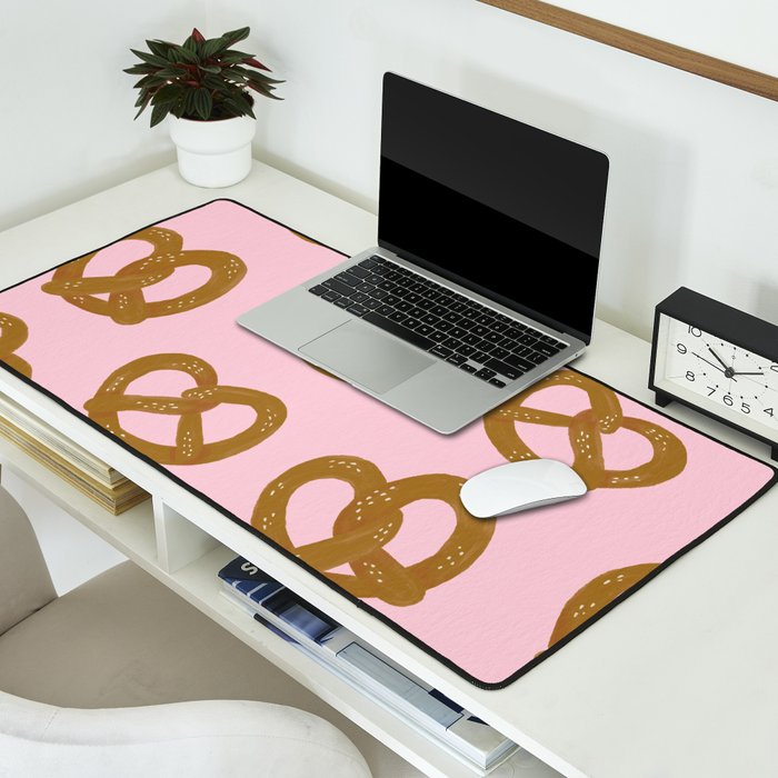 Pretzel Pattern - Blush Desk Mat Gallery Image 2