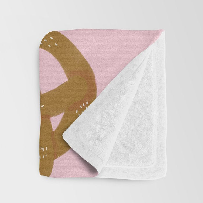 Pretzel Pattern - Blush Throw Blanket Gallery Image 3
